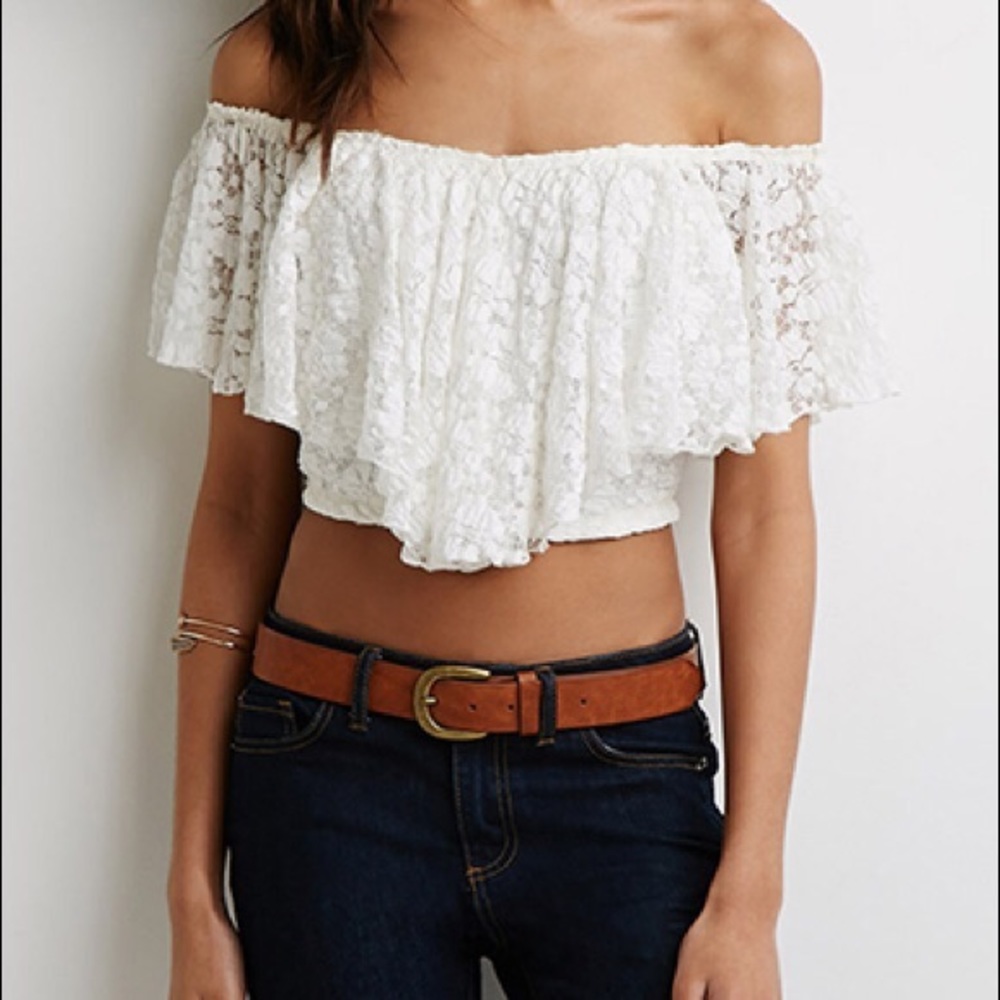 Hollister lace crop top